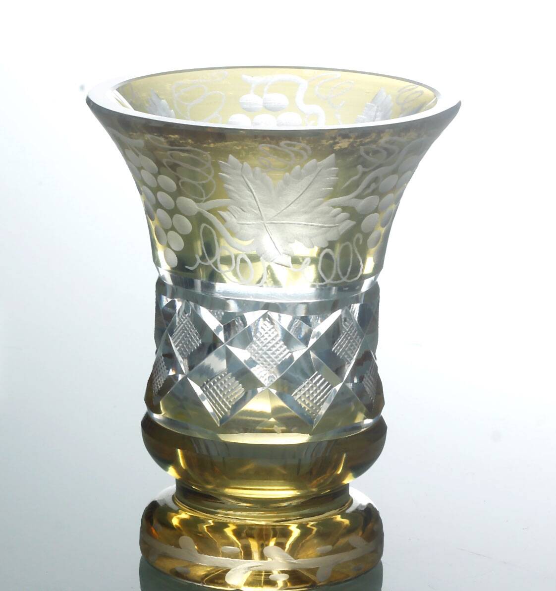 Small cut crystal vase from Bohemia.