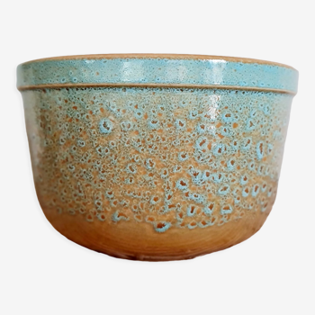 Old blue dish or salad bowl