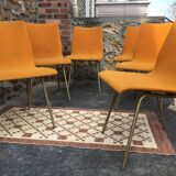 Six chaises orange