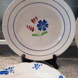 Assiettes plates anciennes dépareillées