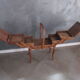 Travailleuse sur pied ancienne en bois