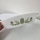 Glasbake usa hollow oven dish compartmented 2 parts vintage daisy green