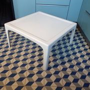 1970s square fiberglass coffee table