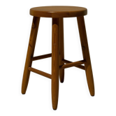 Vintage four-legged pine stool