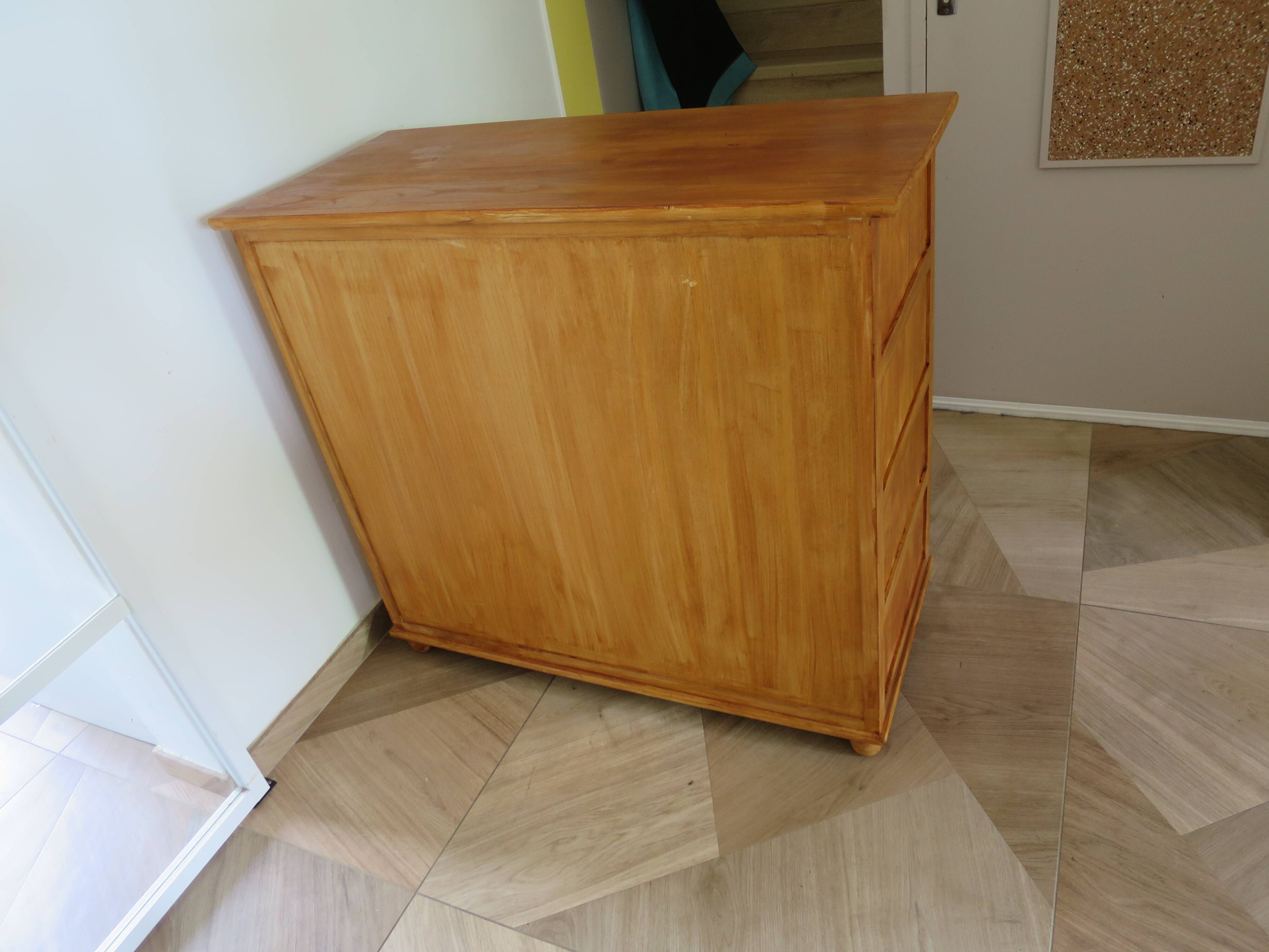 Storage furniture - wooden chest of drawers - 8 wicker drawers - bohemian countryside