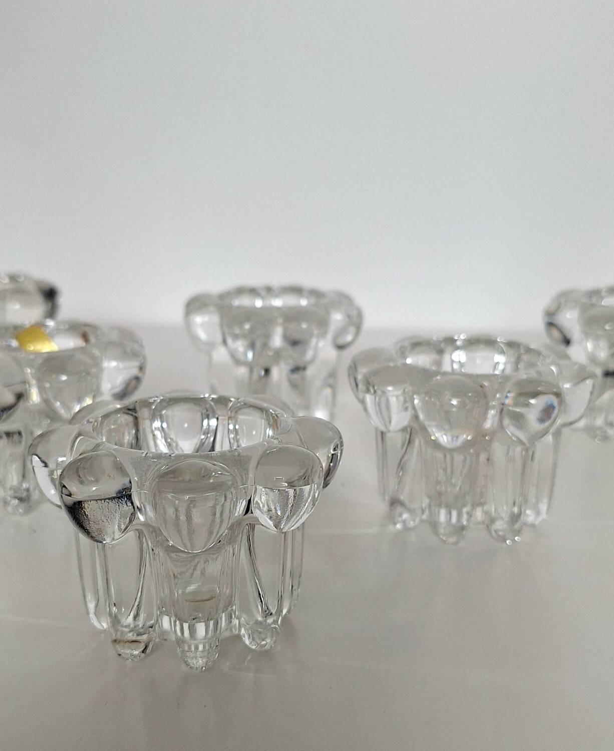 Vintage glass candle holders