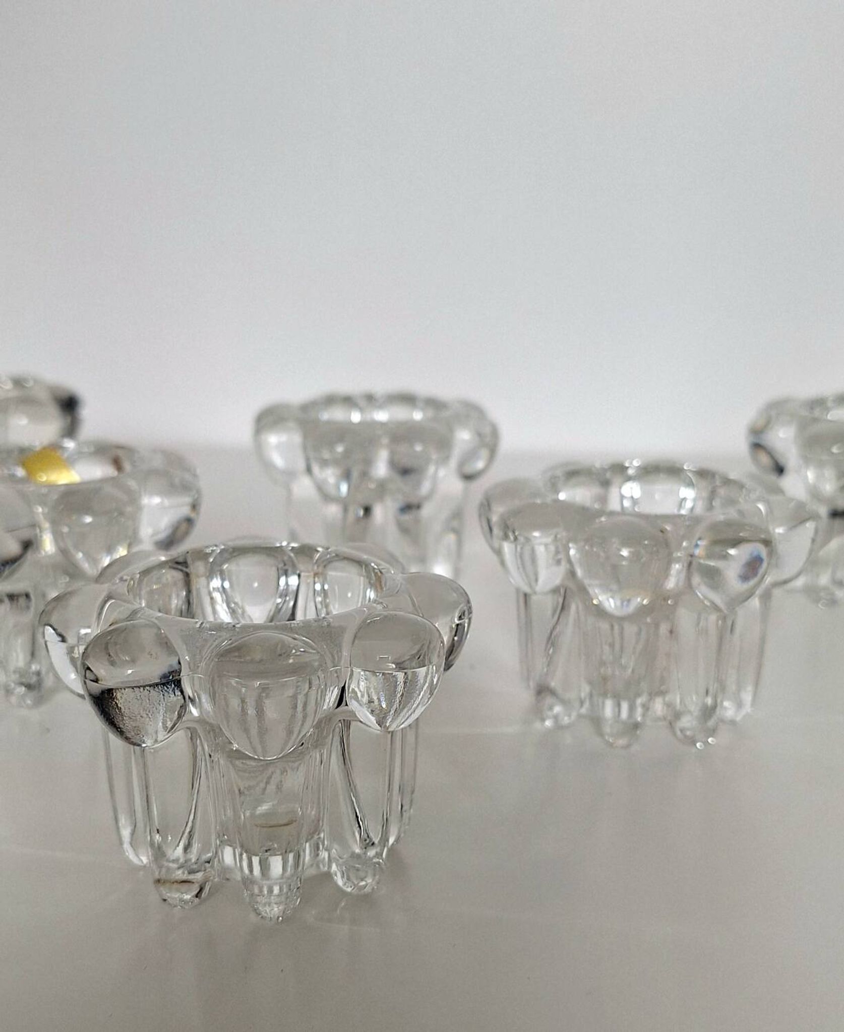 Vintage glass candle holders
