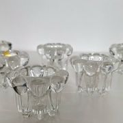 Vintage glass candle holders