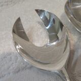 Cuillère et fourchette de service métal argenté orfèvre Christofle Duo