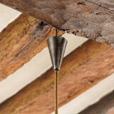 60s chandelier, brass and opaline