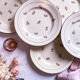 6 flat plate floral salines