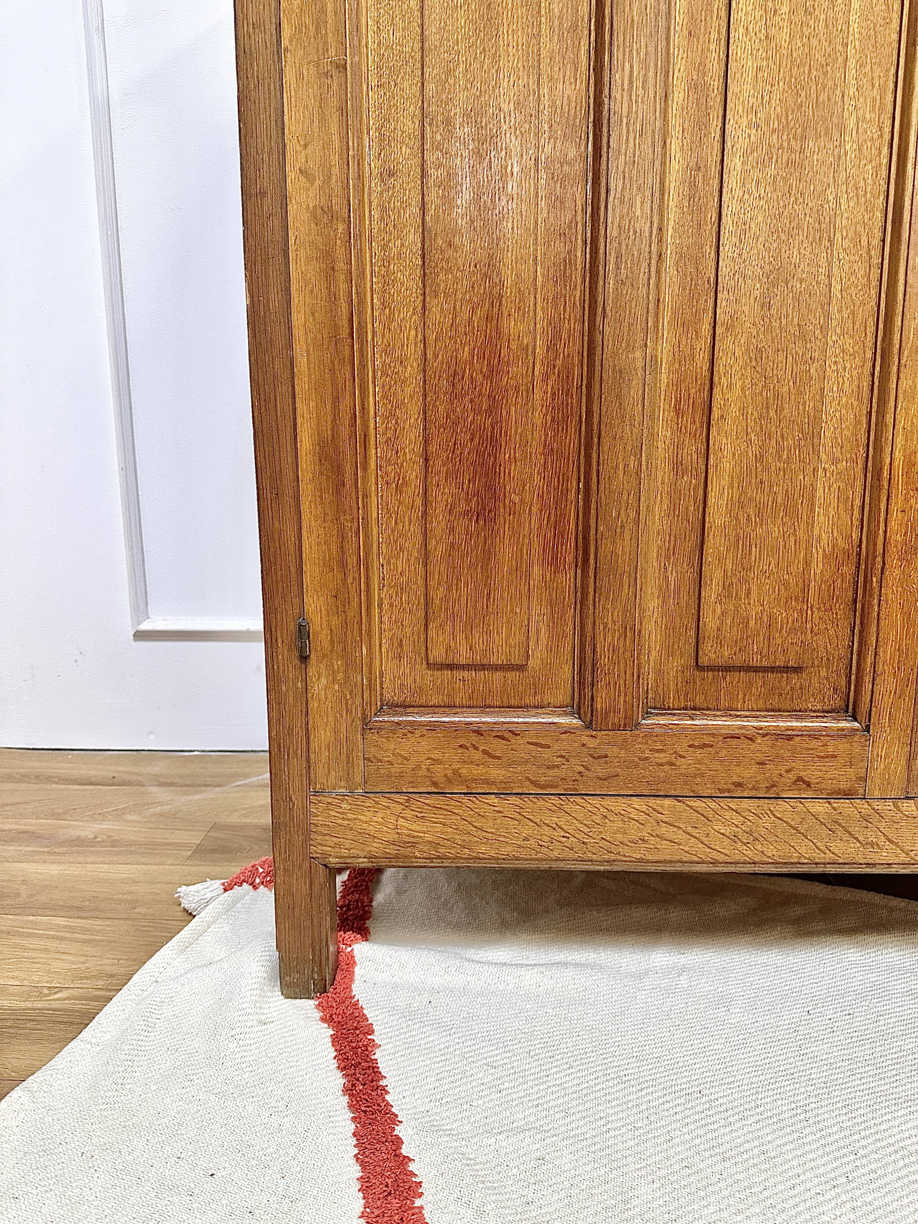 Vintage Parisian oak sideboard
