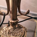 Bronze lamp and brass Art Nouveau