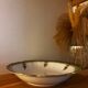 Green Limoges porcelain serving dish with gilt trim
