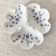 Pillivuyt porcelain 3-compartment dish, blue flowers