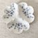 Pillivuyt porcelain 3-compartment dish, blue flowers