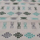 Tapis blanc fait main traditionnel 190x145cm