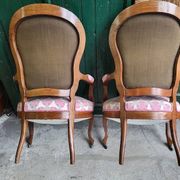 Paire de fauteuils louis philippe en noyer
