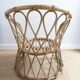 Chaise rotin osier pour enfant vintage années 50 60