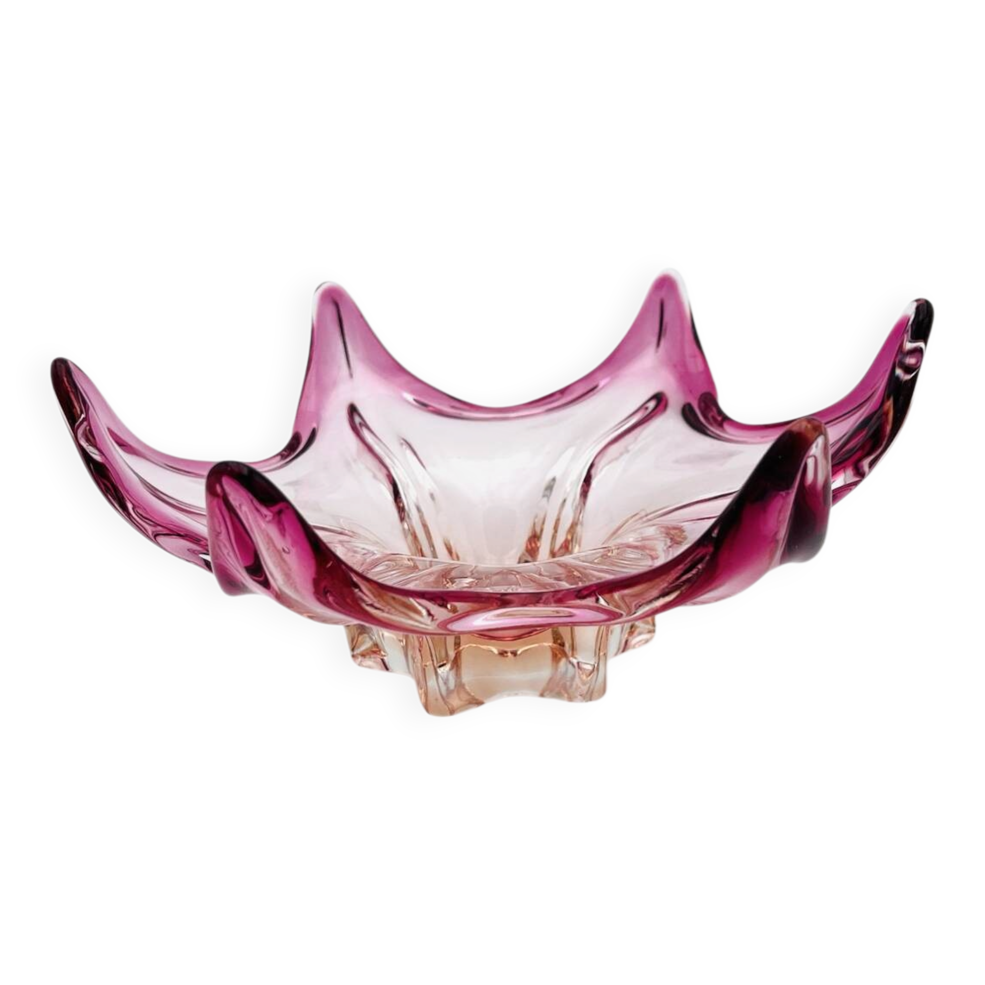 Murano Organic Cup - Peach & Fuchsia Gradient - Star 1960