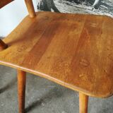 Pair of solid wood bistro chairs