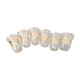 Six glasses of vintage alcohol cups