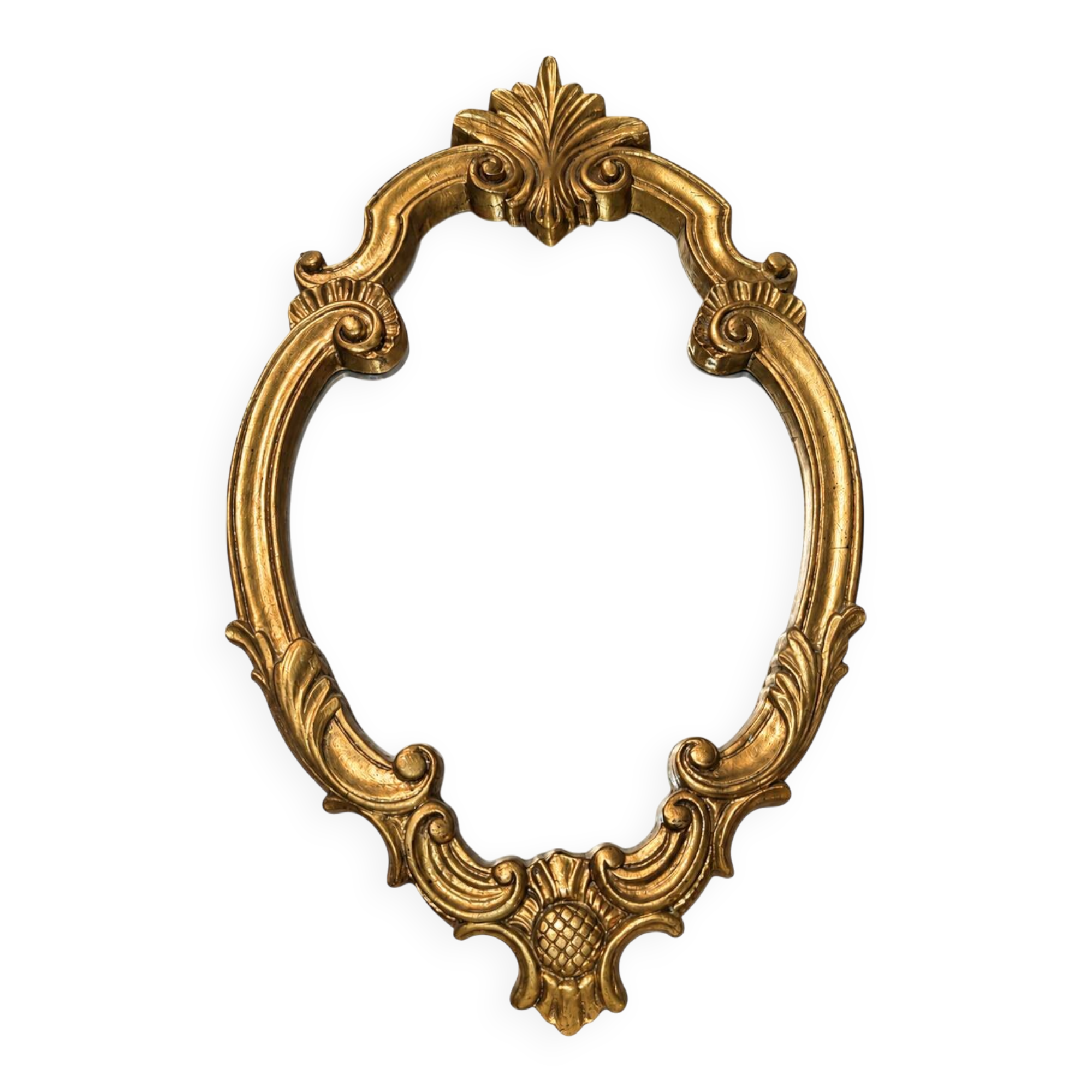 Golden wall mirror in Louis XV style