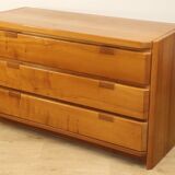 Vintage chest of drawers in solid elm, 1970