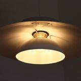 Scandinavian pendant light, white metal