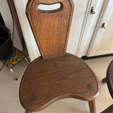 Table with its 4 brutalist chairs from the 1960s.