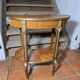 Kidney-shaped bedside table in Louis XV style with marquetry.