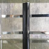 Fifth wheel or sofa end - smoked glasses and marble foot - design 1970