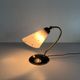 Mid-century bedside lamp in black metal and brass, 1950s, Germany