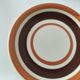 6 dessert plates Castellania – concentric orange and brown design
