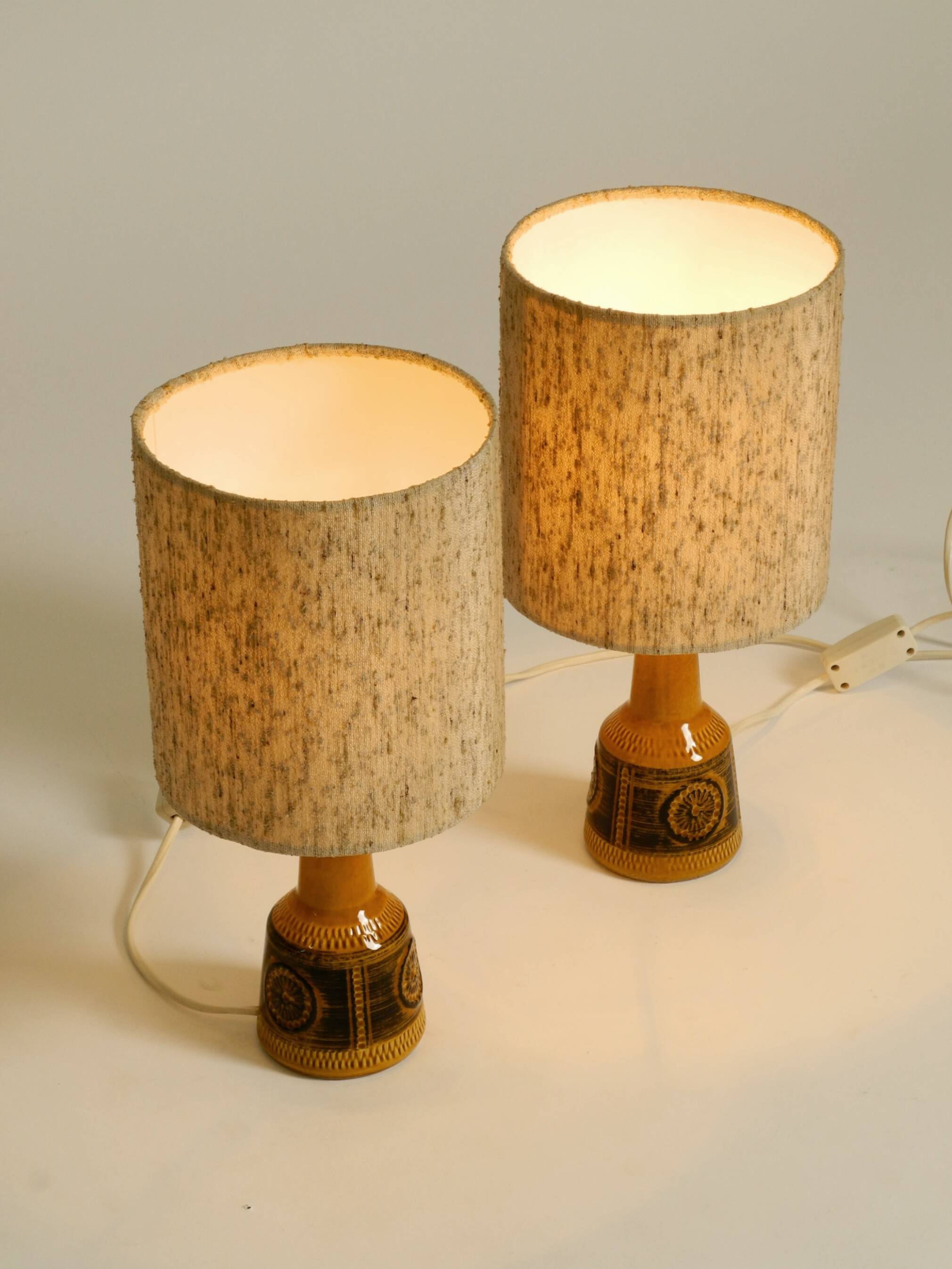 A pair of beautiful small ceramic table lamps by Cloos & Co., 1960s