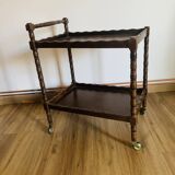 Wooden serving trolley