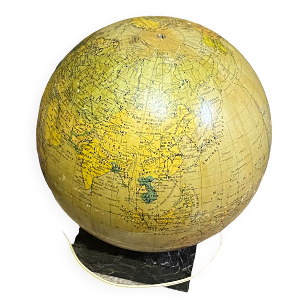 Ancien globe terrestre lumineux carte taride