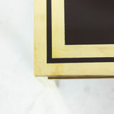 House Iiwans pair of pieces of sofa in gilded brass, 1970s