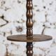 Neo-rustic floor lamp in turned wood, 1950