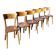 Series of 6 vintage old restaurant bistro chairs - 1950s