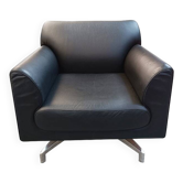 Fauteuil pivotant Poltrona Frau noir
