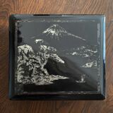Game of dominoes and its Japanese laqué wooden box "1900"