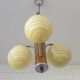 Original Art Deco Chandelier Antique Hand Blown Glass Pendant Light 1940's