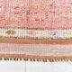 Light Pink & Brown Turkish Vintage Runner Rug, 94x328Cm