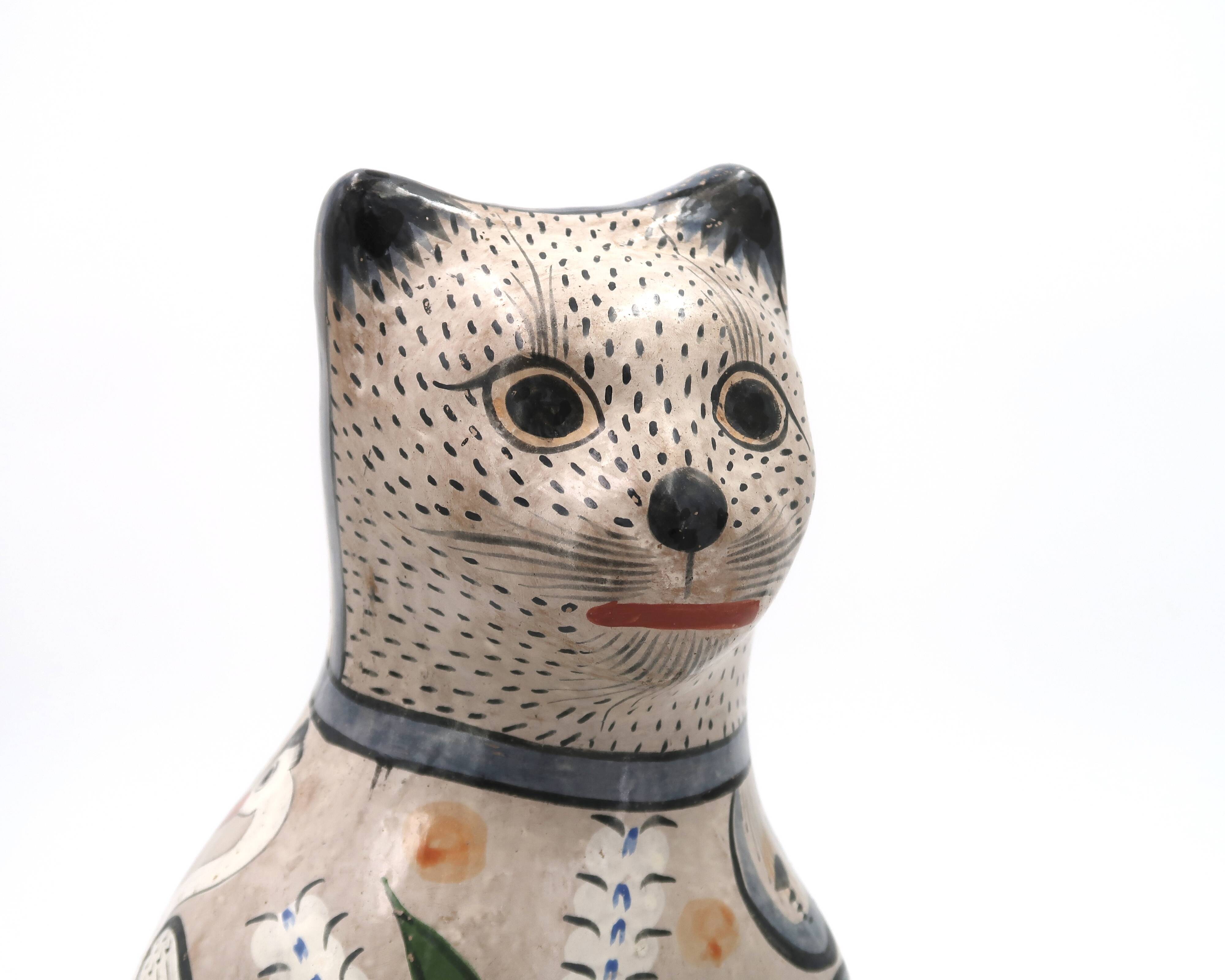 Large Mexican ceramic folk cat, 1970s