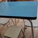 Formica extension table set, 2 chairs and 2 stools