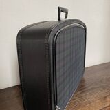 Tartan check suitcase