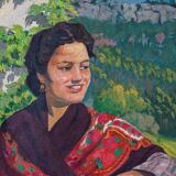 Francesc GALOFRE SURIS - Chat en dame