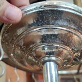 Old suspension globe glass of clichy