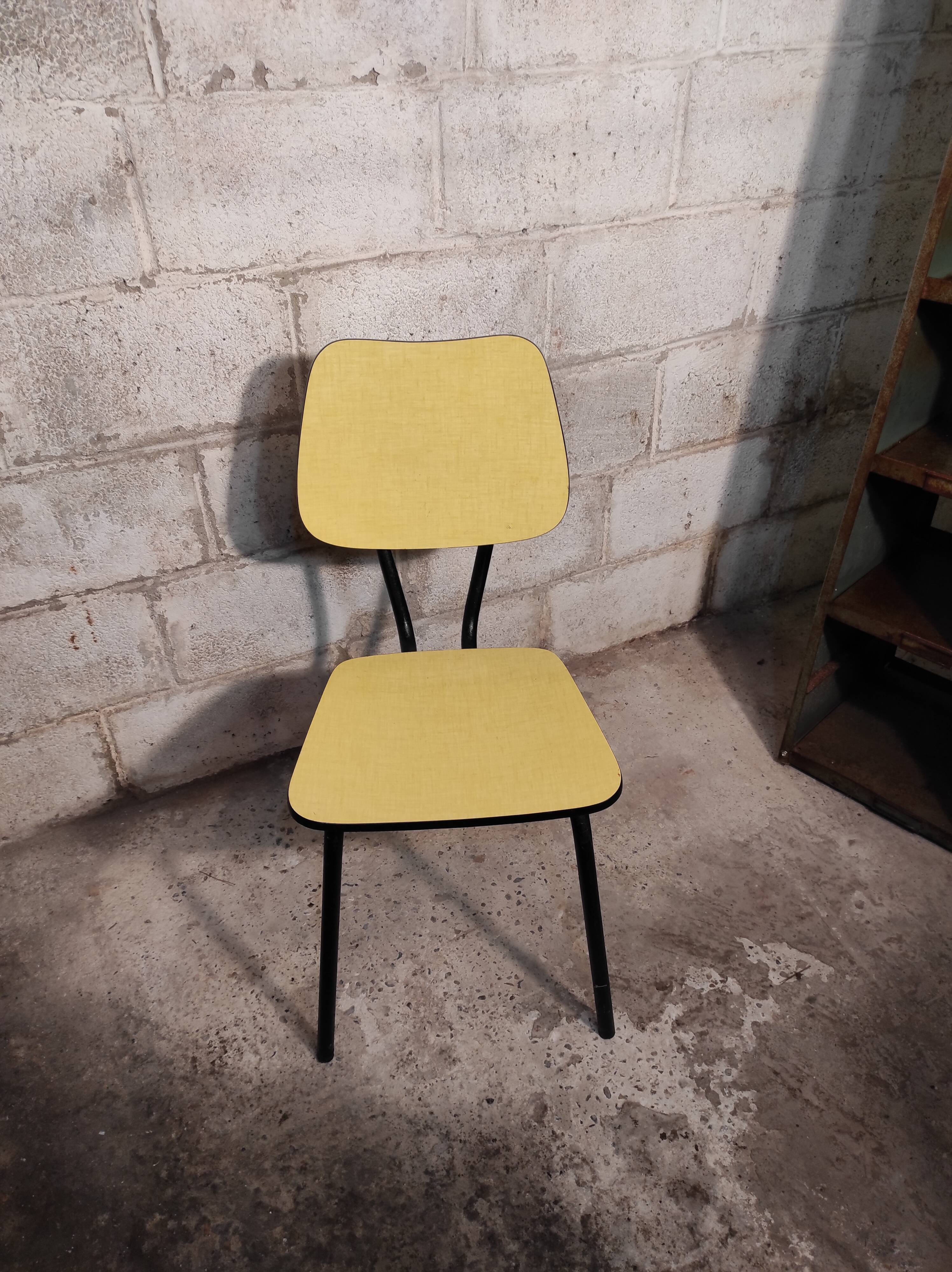 Yellow formica chair 1960